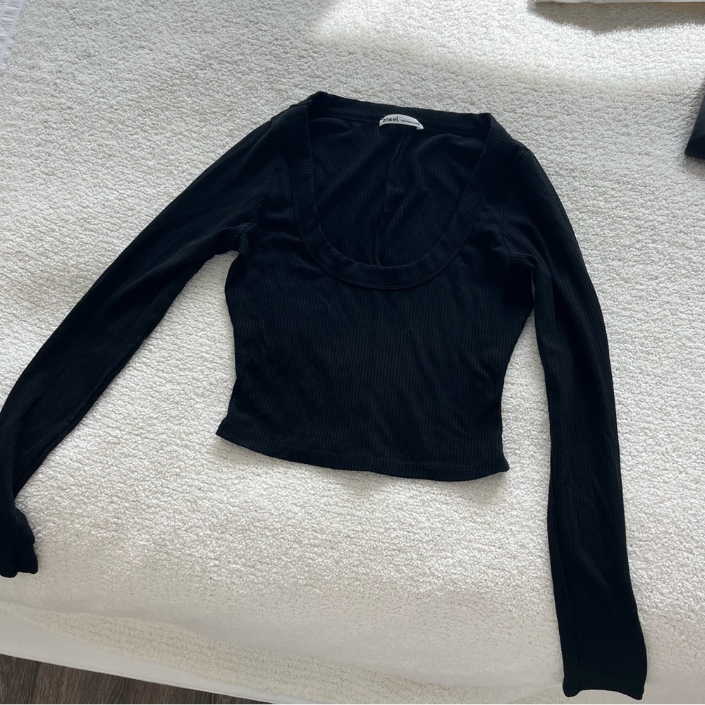 Reformation Jean Crop Top